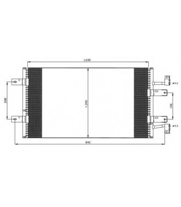 Radiateur moteur pour PEUGEOT 204