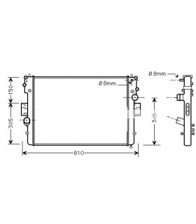 Radiateur eau pour IVECO Daily 03-06 