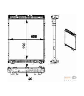 Radiateur  eau pour DAF CF 85