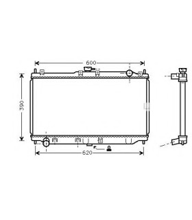  Radiateur eau pour SCANIA Série P 95-04 