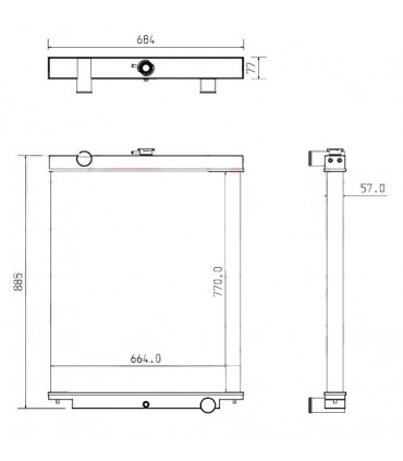  Radiateur eau pour SCANIA Série P 95-04 