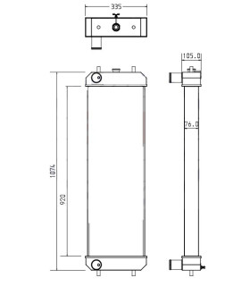 RADIATEUR EAU HITACHI	 ZX200-3 - ZX225