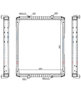  Radiateur  eau pour DAF CF 85