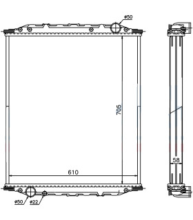  Radiateur  eau pour DAF CF 85