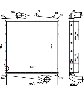  Radiateur eau pour SCANIA Série P 95-04 