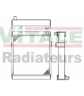  Radiateur EAU TRACTO-PELLE  JCB 2CX