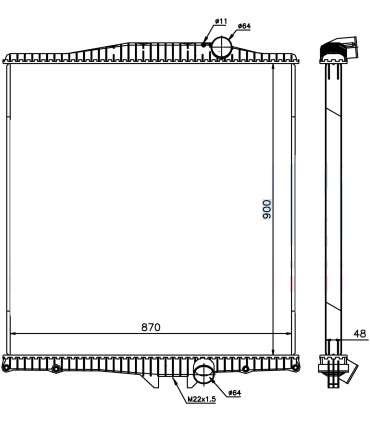  Radiateur eau pour VOLVO Fh12 D12  