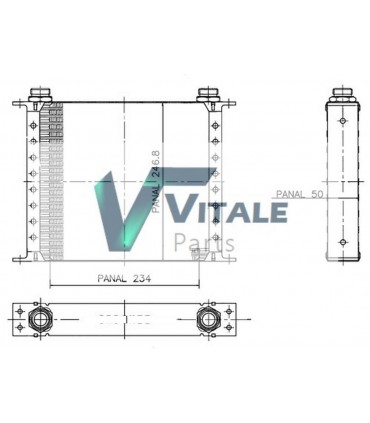  Radiateur  eau pour DAF CF 85