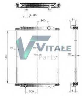  Radiateur  eau pour DAF CF 85