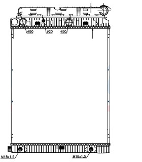  Radiateur  eau pour MERCEDES Atego