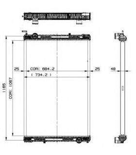 RADIATEUR EAU MERCEDES CITARO- TRAVEGO 6295011001-6295011401