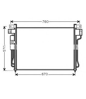 Condensatore per climatizzatore Nissan Navara Pathfinder 2.5L 92100EA00A-92100EA01A-92100EB00A 92100EB01A-92100EB410-92100EB500