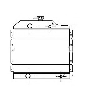 Radiateur eau pour Tracteur Renault Agri: R 551 /556 / R 651 / 652 / 681