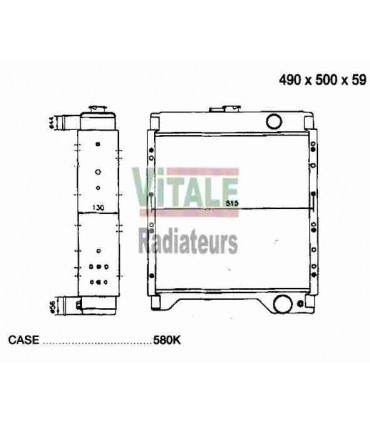 RADIATORE ACQUA PER CASE IH 530 580K 580SK AH145366 202051000 A172038
