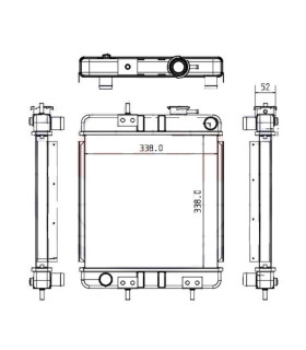 Radiatore dell'acqua JCB 8015