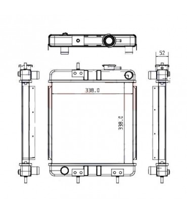 Radiatore dell'acqua JCB 8015