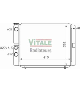 Radiateur moteur pour PEUGEOT 204