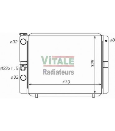 Radiateur moteur pour PEUGEOT 204 / 304