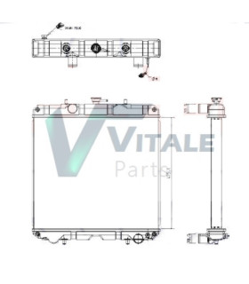  Radiateur eau pour SCANIA Série P 95-04 