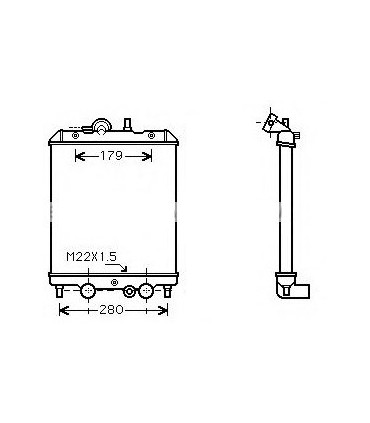  Radiateur eau pour SCANIA Série P 95-04 