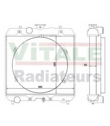 RADIATORE ACQUA PER  KUBOTA V2203