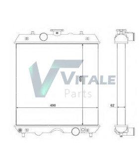 RADIATEUR EAU KUBOTA  3A11117101 3A15117101