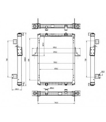  Radiateur eau pour SCANIA Série P 95-04 