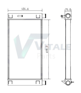RADIATEUR EAU BOBCAT 775 A300 S220 S250 S300 S330 T250 T300 T320