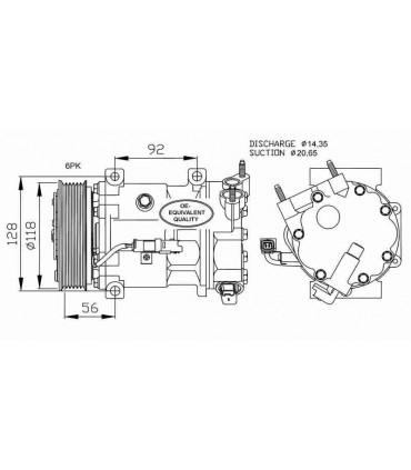 COMPRESSEUR DE CLIMATISATION PEUGEOT 207