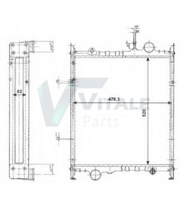 RADIATEUR EAU FENDT FAVORIT 509-510-511-310-311-312