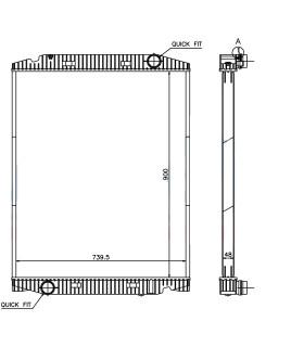 RADIATEUR EAU   IVECO STRALIS 504011119