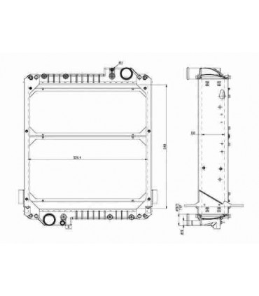 Radiateur moteur Tracteur RENAULT AGRI 58.12 / 58.32 