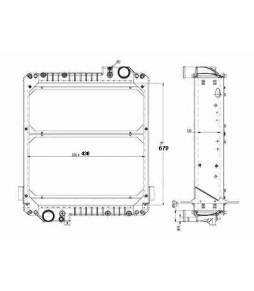 Radiateur moteur Tracteur RENAULT AGRI 58.12 / 58.32 