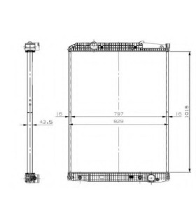  Radiateur  eau pour MERCEDES Actros 96