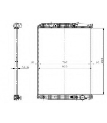  Radiateur  eau pour MERCEDES Actros 96