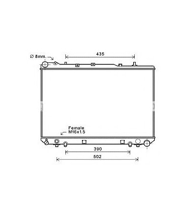 RADIATEUR EAU SSANGYONG DAEWOO RADIATEUR EAU DAEWOO  2131006320 2131006322 2131006322X