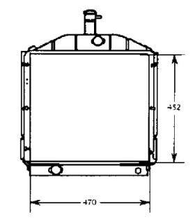 Radiateur eau pour TRACTEUR RENAULT AGRI 58.12 / 58.32 