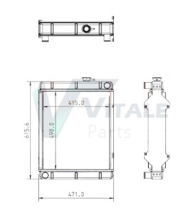 RADIATORE ACQUA PER JCB ROBOT 160 170