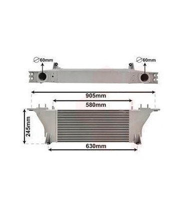 RADIATEUR AIR INTERCOOLER NISSAN NAVARA