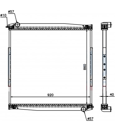  Radiateur eau pour SCANIA Serie R 