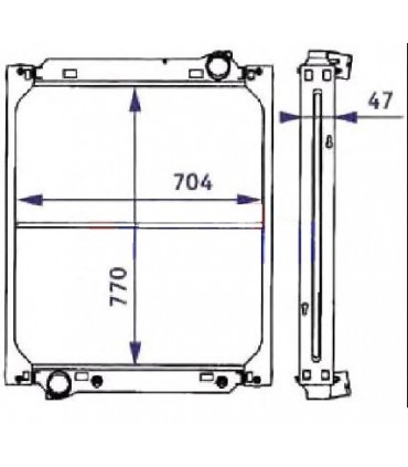  Radiateur eau pour SCANIA Série P 95-04 