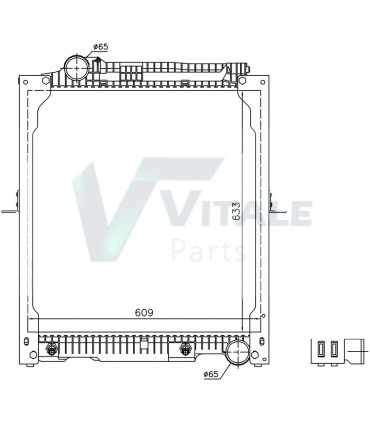  Radiateur eau pour SCANIA Série P 95-04 