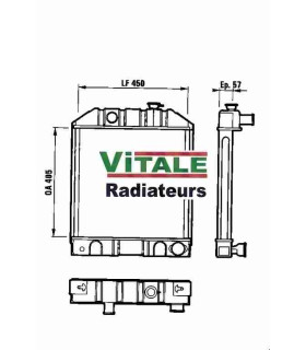 RADIATEUR EAU TRACTEUR FORD 20003000 81817277
