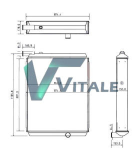 Radiatore dell'acqua per Caterpillar 735B 740B