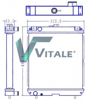 RADIATORE ACQUA  PER KUBOTA F2560 F3060
