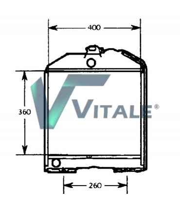 Radiateur eau pour Tracteur Renault Agri: R 551 /556 / R 651 / 652 / 681