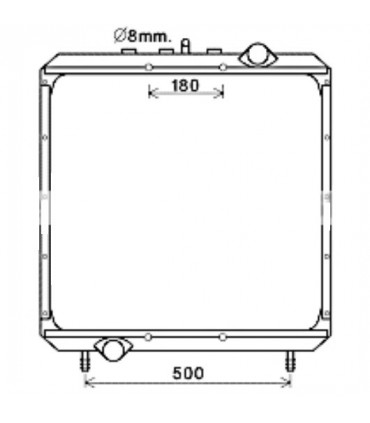 Radiateur moteur Tracteur RENAULT AGRI 58.12 / 58.32 