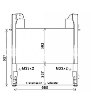 Radiateur eau pour TRACTEUR RENAULT AGRI 58.12 / 58.32 