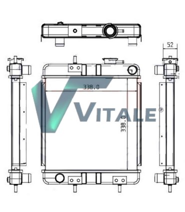 Radiateur eau pour SCANIA Série P 95-04