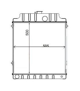 Radiatore ad acqua Massey Ferguson 365 375 390 398 390 T